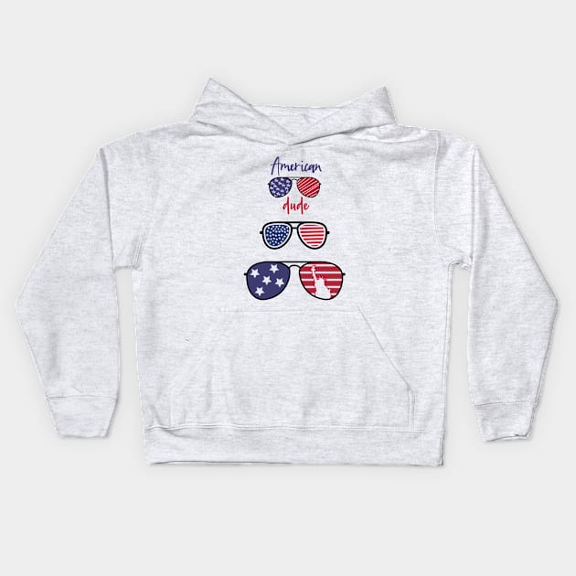 American Dude Shades Kids Hoodie by stadia-60-west